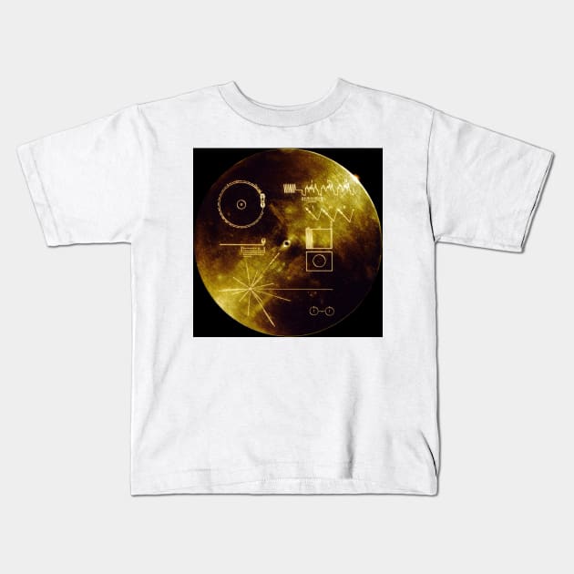 Voyager spacecraft plaque (R262/0086) Kids T-Shirt by SciencePhoto